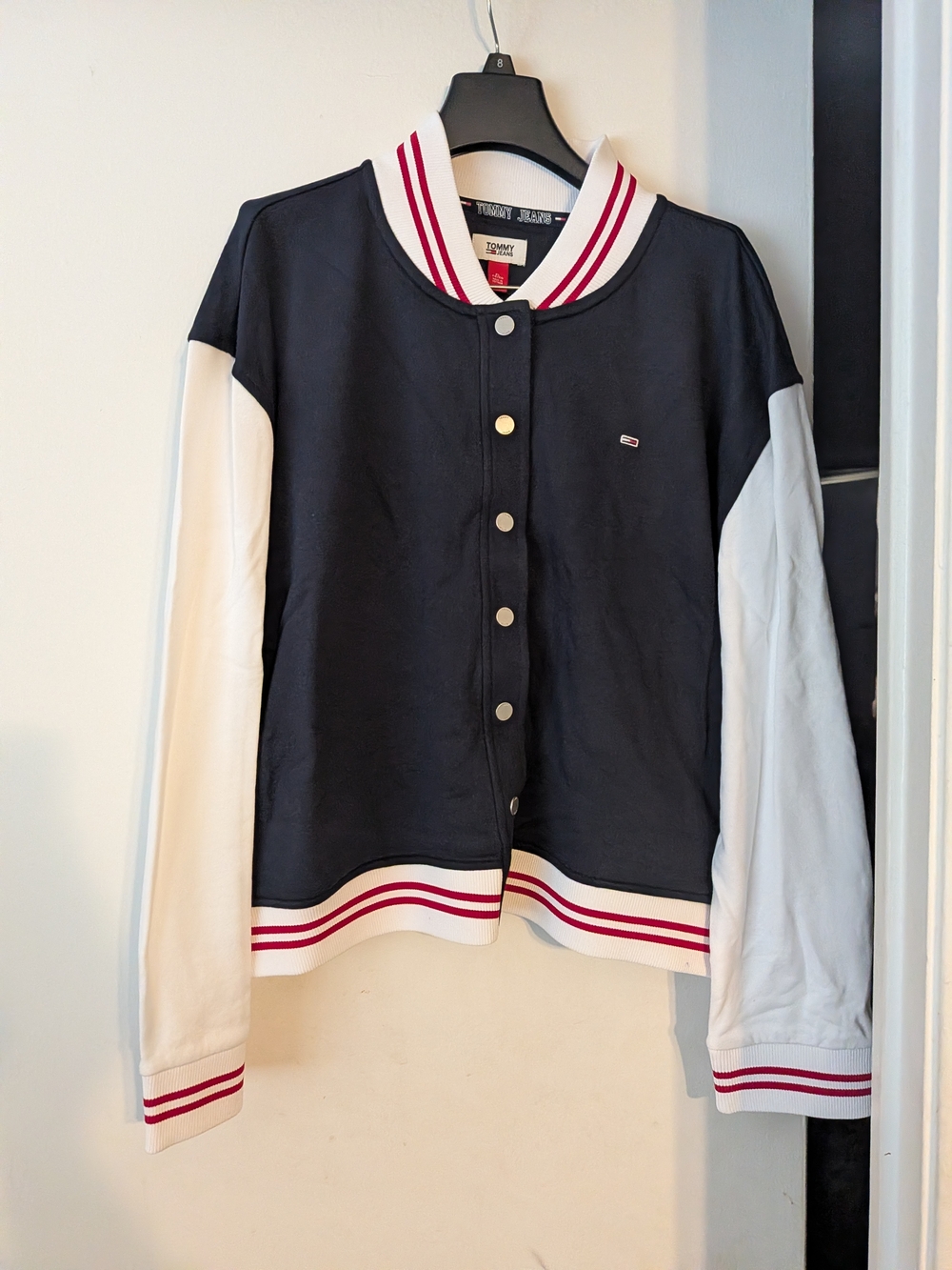 Tommy Hilfiger Navy, White & Red Varsity Bomber Jacket